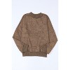 I AM A FASHION JUNKY Brown Plain Drop Shoulder Crew Neck Pullover Sweatshirt - 4 of 4