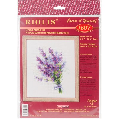 RIOLIS Counted Cross Stitch Kit 6"X7"-Bouquet With Lavender (14 Count)