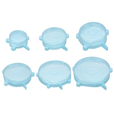 Unique Bargains Reusable Silicone Stretch Lids for Bowls and Food Covers 3 Sets