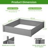 YUHAO Outdoor Wooden Raised Garden Bed - Square Planter Box with Tool-Free Assembly - Over Floor Elevated Design,48"x48"x10" - 3 of 4