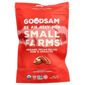 GoodSam PBC, Organic Pecan Halves, Raw & Unsalted, 8 oz - 1 of 4