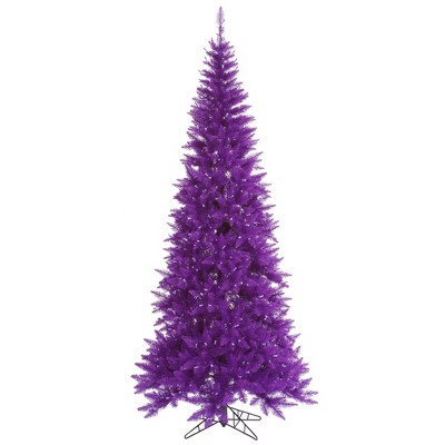 Vickerman Purple Fir Slim Artificial Christmas Tree