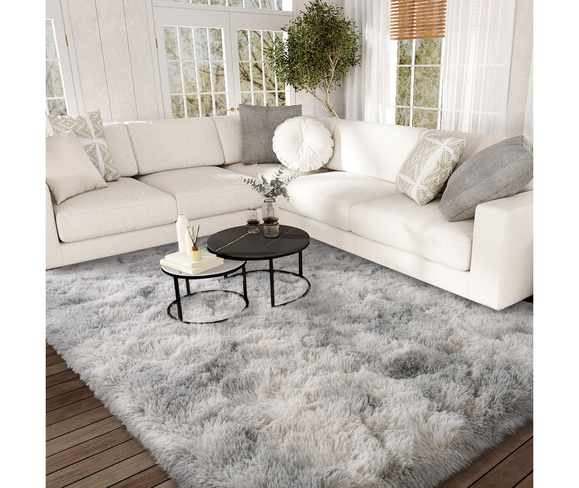 LOVEVOOK 5x7 Feet Area Rugs for Living Room Bedroom, Non-Slip Fluffy Soft Shag Rug, Plush Carpet for Home Dorm Decor Aesthetic
