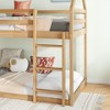 NicBex Twin Over Twin Bunk Bed with Safety Guardrail,House-Shaped Twin Loft Bed with Built-In Ladder,Rubber Wood Bunk Beds for Bedroom - 4 of 4