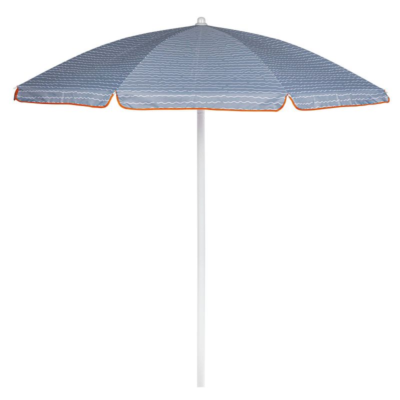 Picnic Time 5.5&#39; Wave Break Beach Compact Umbrella - Gray, 1 of 11