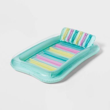 Inflatable Suntanning Float - Sun Squad™: PVC Pool Lounger for Ages 6+