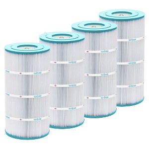 Hurricane Replacement Spa Filter Cartridge for Unicel C-8411, PWWCT75, Filbur FC-1255, Waterway Clearwater II Pro-Clean 75 Above Ground Filter, 4 Pack - 1 of 4