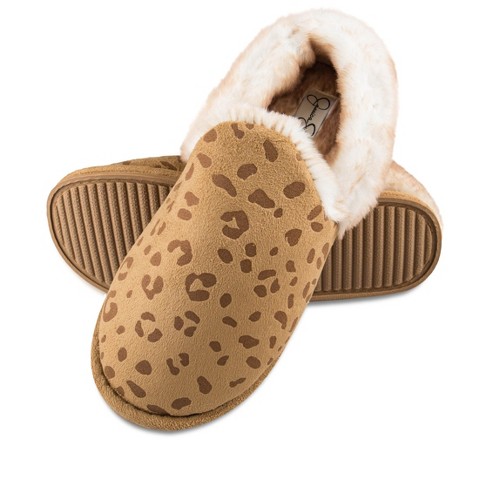 Jessica Simpson Women's Leopard Embossed Slip-On Plush Slipper - image 1 of 4