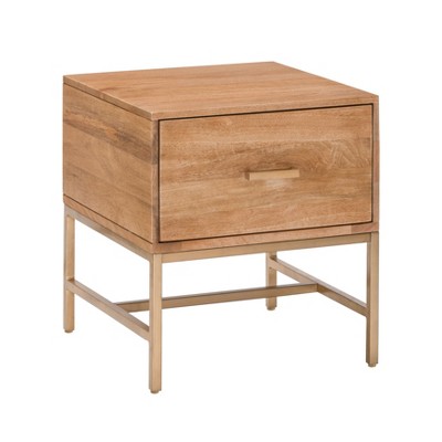 MH London Eden 22"  Nightstand Side Table Mango Wood & Iron