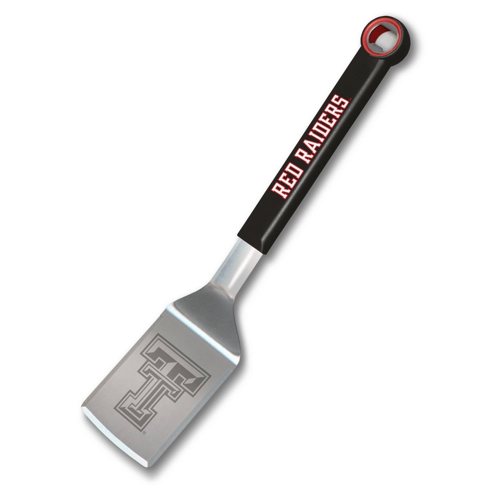 NCAA Texas Tech Red Raiders Stainless Steel BBQ Spatula with Bottle Opener: Grill Tools