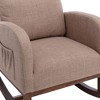 Kumasinova Modern Nursery Chair Accent Rocking Chair with Side Pockets,High-Resiliencce Foam Gliding Armchair with 300lbs Capacity - 4 of 4
