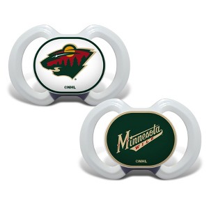 BabyFanatic Officially Licensed Unisex Pacifier 2-Pack - NHL Minnesota Wild - 1 of 3