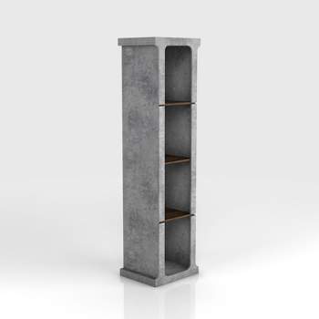 75.39" Ossi Industrial Display Tower Cement - miBasics