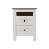 PAGED Night Stand Rustic Bedside Table Wooden Nightstand with 2 Storage Drawers and Open Shelf for Bedroom - 3 of 4