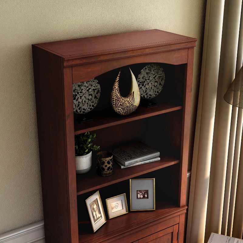 HOMES: Inside + Out Bloomguard Traditional 3 Open Shelf Bookcase with 2 Door Cabinet, 3 of 10