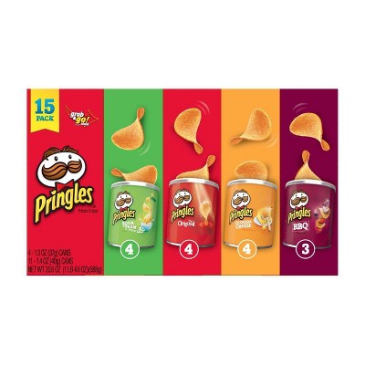 Pringles Grab & Go Variety Pack Potato Crisps - 15ct : Target