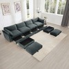 Oversized 146.4" Chenille U-Shaped Modular Sectional Sofa with 2 Storage Ottomans and Storage Drawers under Each Seat, 6-Piece Free combination - 2 of 4