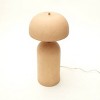24.5" Modern Ceramic Table Lamps with Handcrafted Beige Base and Coordinated Shade, Nightstand Lamps for Bedroom or Living Room–The Pop Home - 3 of 4