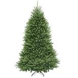National Tree Company 7 ft Artificial Full Christmas Tree, Green, Dunhill Fir, Includes Stand