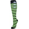 CTM Women's Gothic Skull Striped Knee-High Socks (1 Pair) - 2 of 4