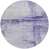 Lavender And Ivory Striped Washable Indoor Outdoor Area Rug - 4 of 4