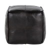 Sapphtopaz Modern leather Ottoman with Splicing Design Upholstered Multi-Purpose Pouf with Recycled Cotton Fill Footstool for Living Room,Bedroom - 2 of 4