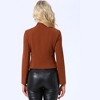 Allegra K Women's Vintage Double-Breasted Motorcycle Zip-Up Steampunk Jacket - 3 of 4