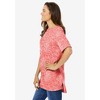Woman Within Women's Plus Size Perfect Printed Short-Sleeve Boatneck Tunic - 4 of 4
