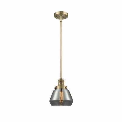 Fulton - 1 Light Stem Hung Mini Pendant In Industrial Style-9 Inches Tall and 7 Inches Wide