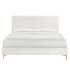 Modway Leah Chevron Tufted Performance Velvet Twin Platform Bed - 3 of 4