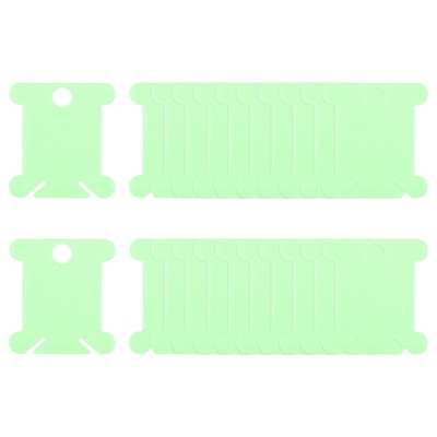 Unique Bargains PP Plastic Reusable Embroidery Floss Bobbins with Thread Clips 100 Pcs
