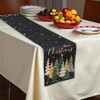 Unique Bargains Christmas Table Runner Pink Gold Tone White 72"x13" 1 Pc - 2 of 4