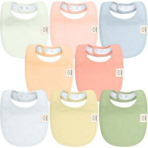 KeaBabies 8pk Organic Baby Bibs for Boy, Baby Drool Bib for Baby Boys and Girls, Newborn Teething Bibs - 1 of 4