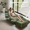 BDELITE Bean Bag Chairs for Adults with Ottoman , Foam Comfy Reading Chair for Bedroom & Living Room - 4 of 4