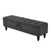 CAVINAS Rectangular Linen Storage Ottoman Bench,Upholstered Ottoman with Tufted Top for Living Room,Bedroom - 4 of 4