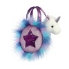 Aurora Small Sparkle Heart Purple Unicorn Fancy Pals Fashionable Stuffed Animal 5.5" - 2 of 4