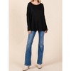 Women's Ribs Crew Neck Tunic - Cream N Sugar - 2 of 2