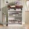 Shoe Storage Cabinet with Flip Drawers, Narrow Shoe Rack - 2 of 4