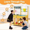 Kid's Wooden Play Kitchen, Outdoor Wooden Pretend Play Kitchen Set for Toddler with Removable Sink & Faucet, Water Box, Stove Top,Toy Kitchen Set - 2 of 4