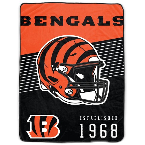 Nfl Cincinnati Bengals Helmet Stripes Flannel Fleece Blanket : Target