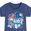 Girls' - Star Wars - Americana Stickers Fitted Short Sleeve Graphic T-Shirt - 2 of 4