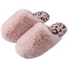 Roxoni Women's Fuzzy Suede Slippers – Cozy Winter House Slippers with Soft Sweater Knit Design - 2 of 4