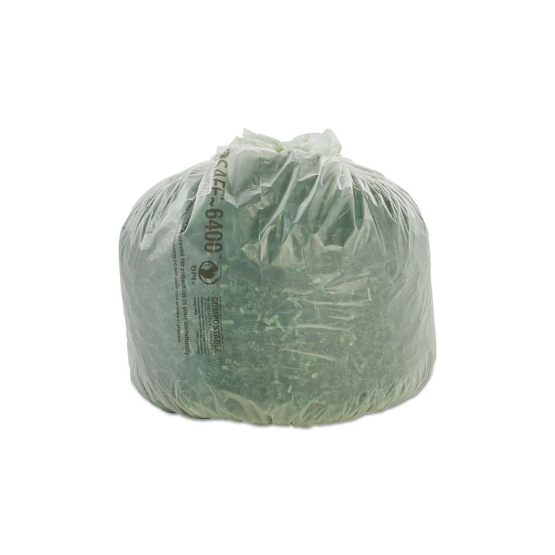 Stout by Envision EcoSafe-6400 Bags, 13 gal, 0.85 mil, 24" x 30", Green, 45/Box, 1 of 8