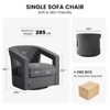 30 inch W 360° Swivel Chenille Accent Chair – Modern Barrel Chair for Living Room No Assembly Required - 4 of 4