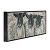 Stupell Industries Three Sheep Trio Portrait Framed Giclee Art, Black, 30" x 13" - 2 of 4