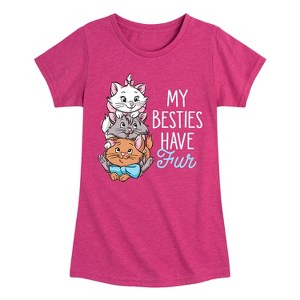 Girls' - Disney - The Aristocats My Besties Have Fur Fitted Short Sleeve Graphic T-Shirt - 1 of 4