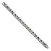 Black Bow Jewelry 10.5mm Stainless Steel Antiqued Beveled Curb Chain Bracelet, 8.5 Inch - image 2 of 4