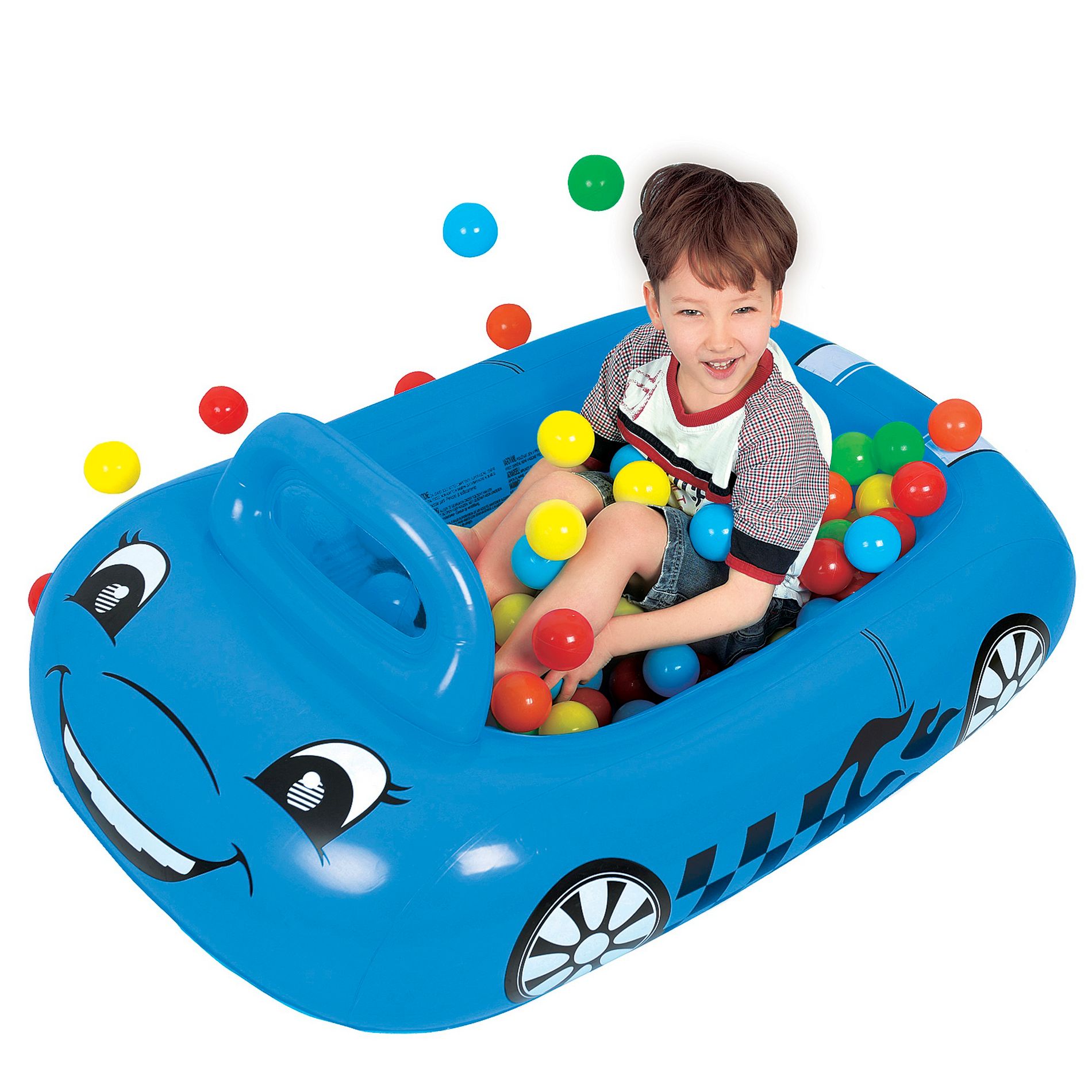 Pool Central Inflatable Car Kiddie Ball Pit Pool Float - 46" - Blue