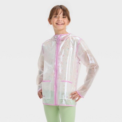 Girls cheap clear raincoat