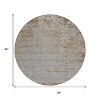 Taupe And Denim Blue Abstract Washable Indoor Outdoor Area Rug - 3 of 4